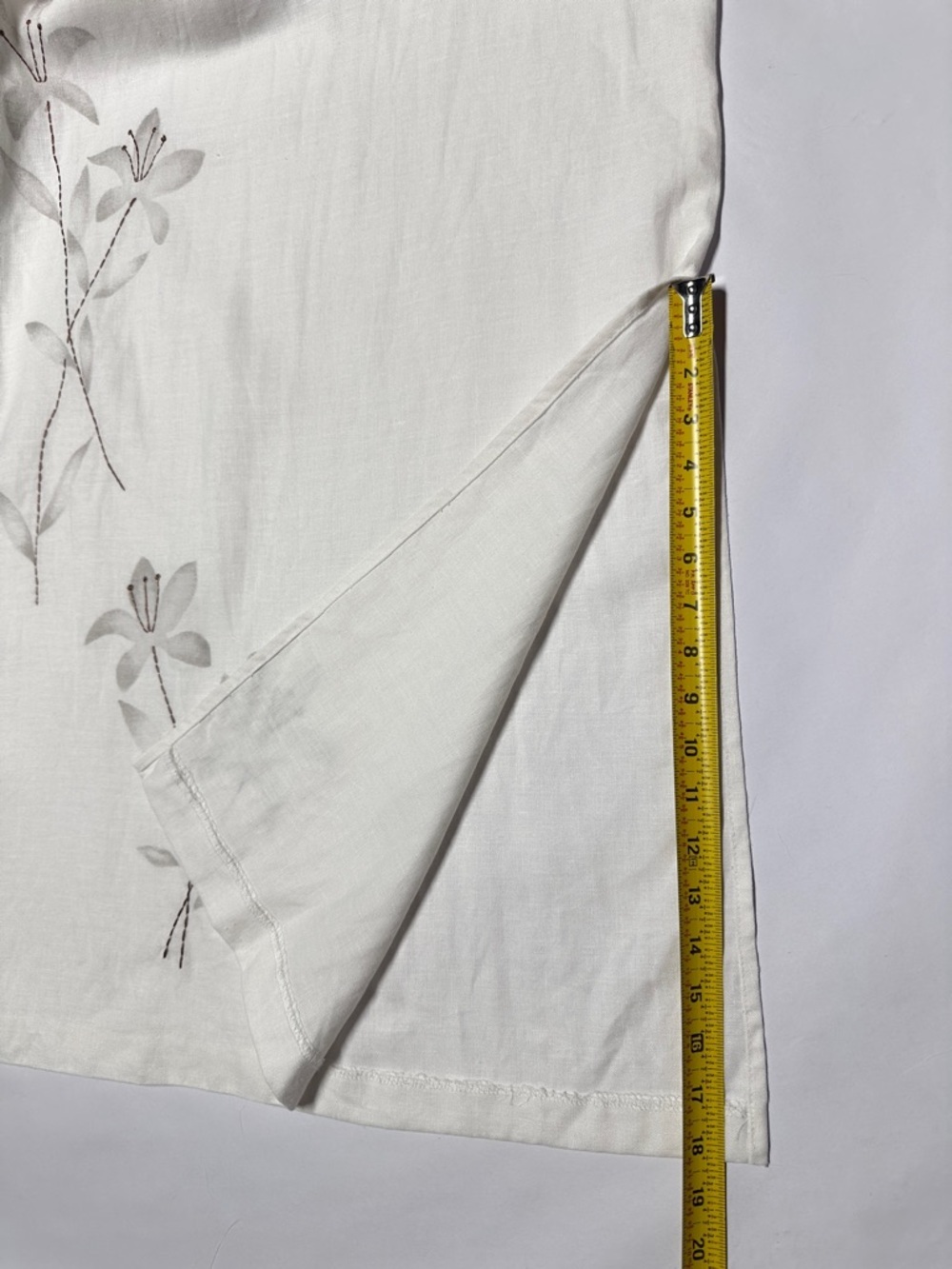 Norton McNaughton XL Linen Sleeveless Maxi Tie Waist House Dress Lily Summer - Picture 12 of 12